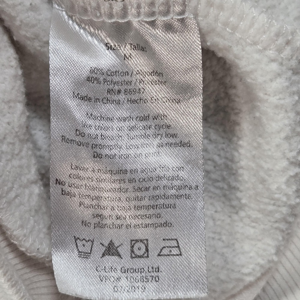 Garfield Hoodie Sweatshirt Mens Medium White Comic Strip Graphic Pullover Fleece - Picture 8 of 11
